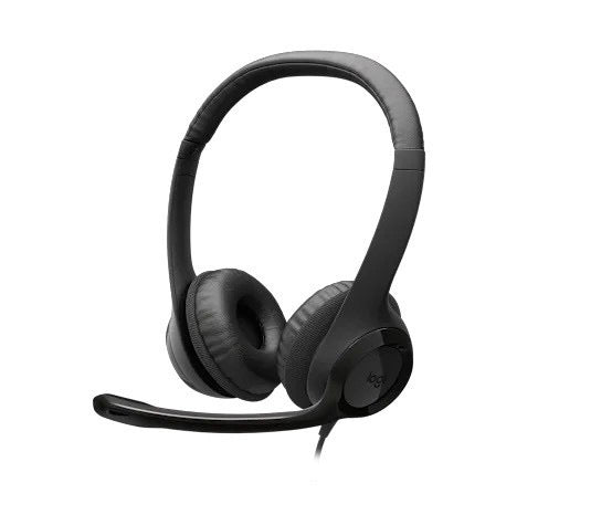 Logitech H390 Black Over the Ear USB Computer Headset. Seal missing on box. New