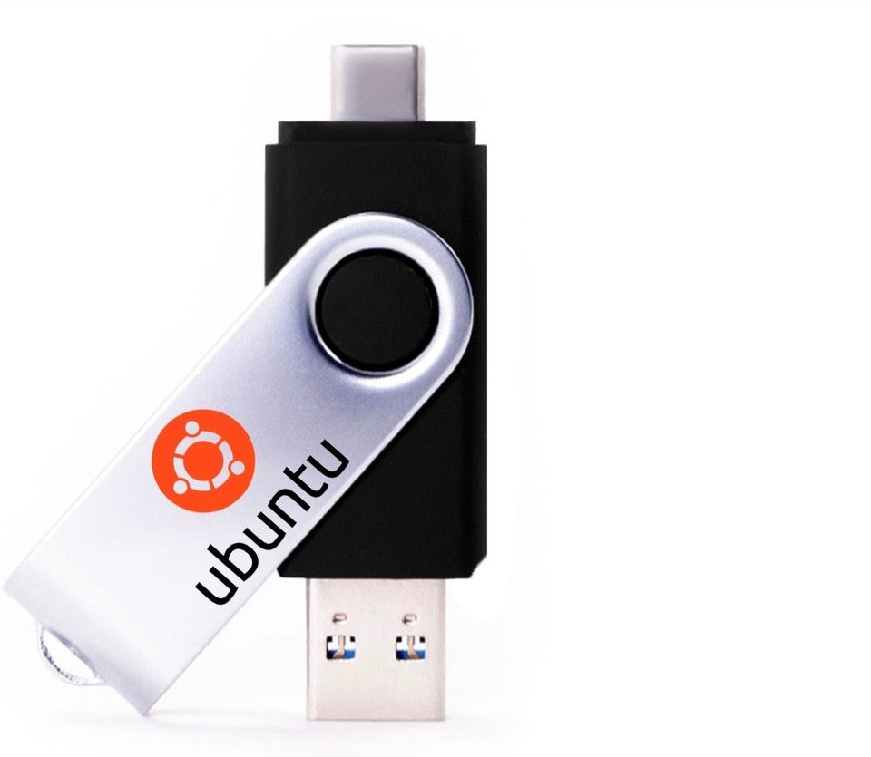 Ubuntu Cinnamon 24.04.5 LTS Bootable USB A + C  – Plug & Play Linux
