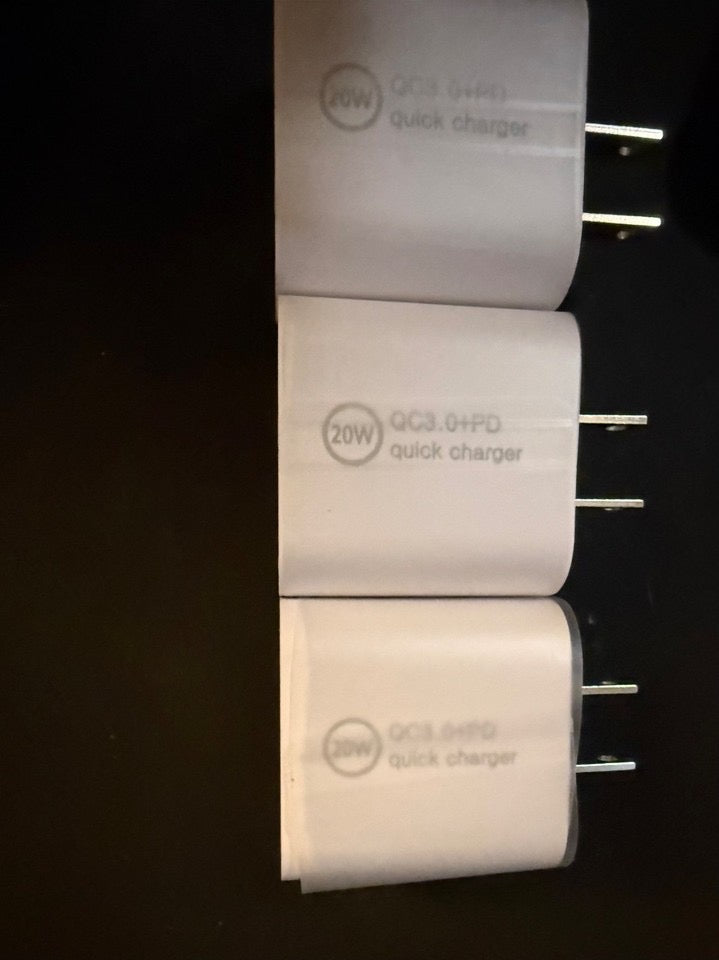 (Bundle)20W USB C Wall Charger Dual Port PD + QC3.0 Fast Charging 3 Pack!!!!