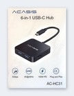Acasis 6-in-1 USB-C Hub – HDMI 4K, 3× USB-A, 100W PD Charging (AC-HC31), New